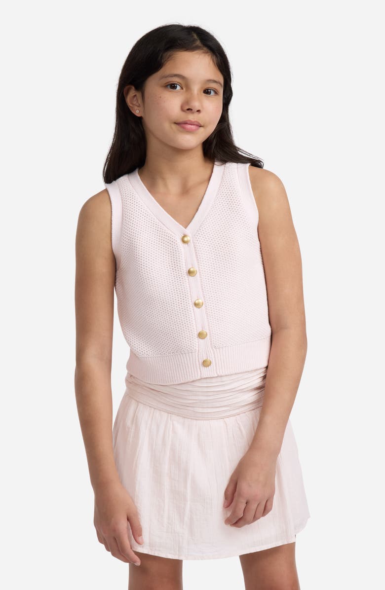 abercrombie kids Kids' Cotton Blend Sweater Vest, Alternate, color, Mauve Chalk