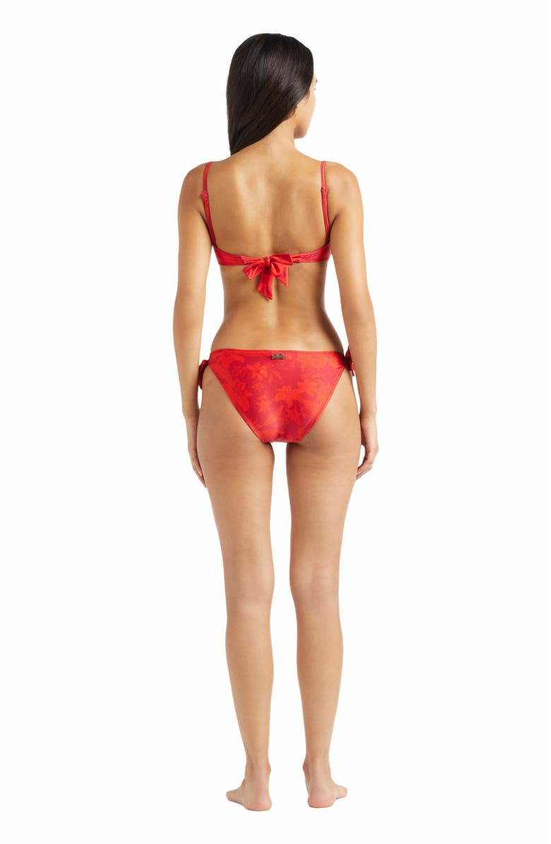 Vilebrequin Women's Flower Power Bra Bikini Top, Alternate, color, Lipstick