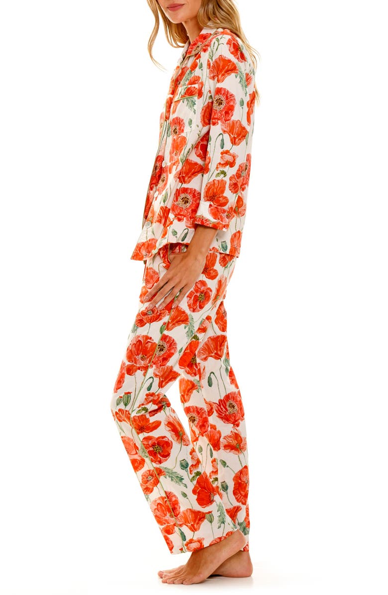 The Lazy Poet Emma Coquelicot Cotton Pajamas, Alternate, color, 