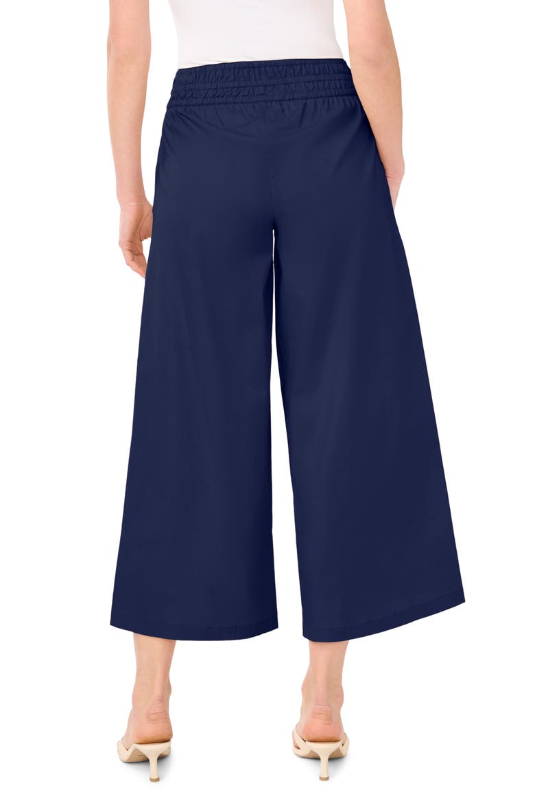 Smocked Waist Crop Wide Leg Pants, Alternate, color, CLASSIC NAVY