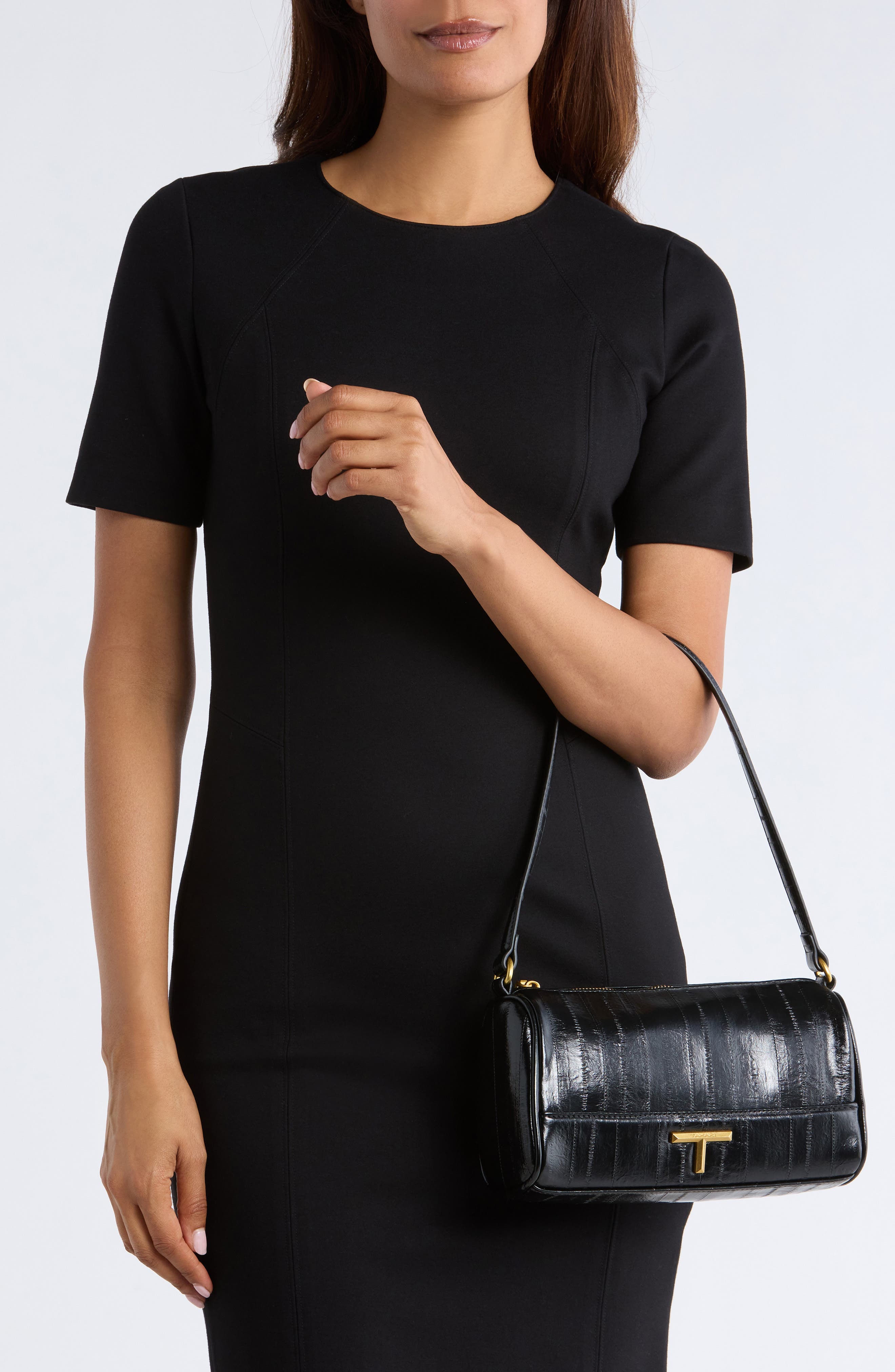 Tahari Barrel Shoulder Bag, Alternate, color, 