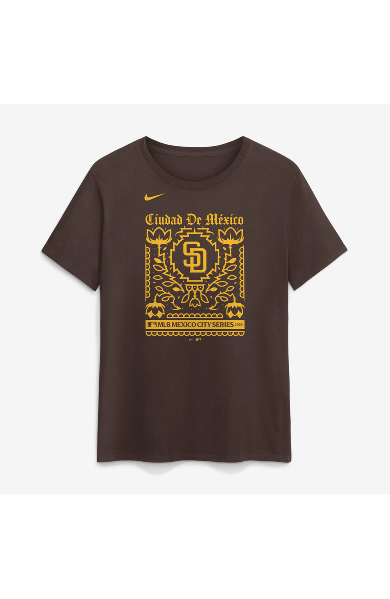 Nike Women's Nike Brown San Diego Padres MLB World Tour: Mexico City Series 2026 T-Shirt, Main, color, 