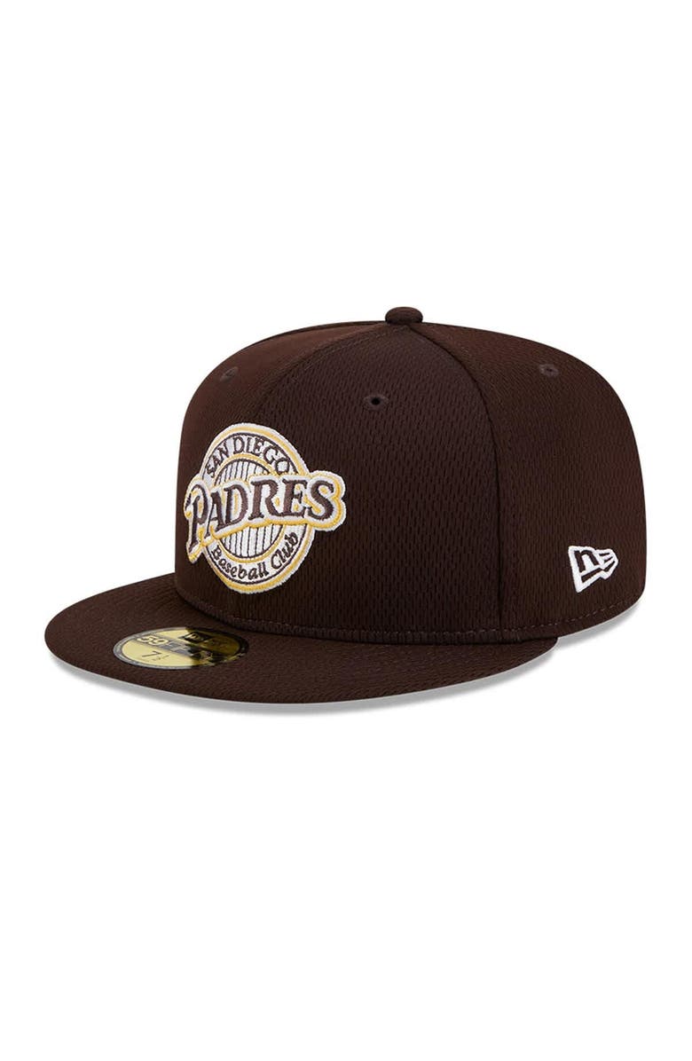 New Era Men's New Era Brown San Diego Padres 2025 MLB Clubhouse 59FIFTY Fitted Hat, Main, color, 