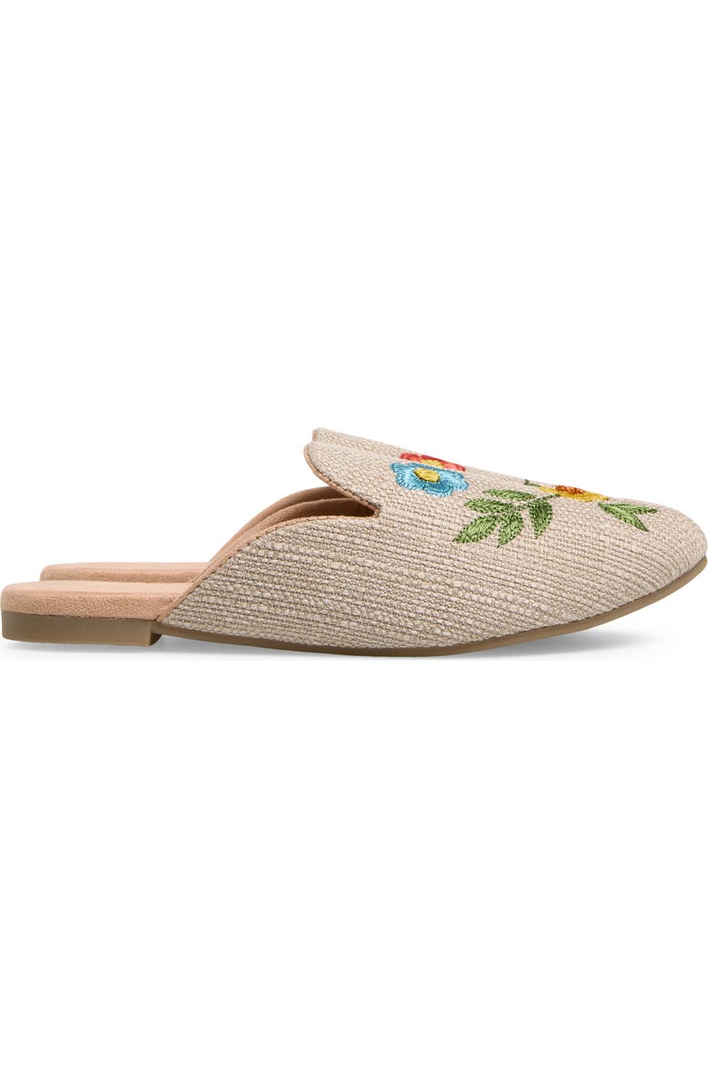 FUCHSIA Sunny Meadows Floral Embroidered Mule, Alternate, color, Light Beige
