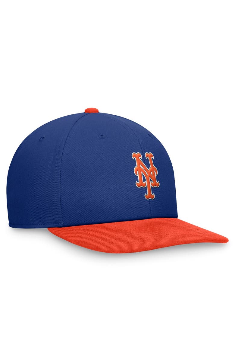 Nike Men's Nike Royal/Orange New York Mets Two-Tone Snapback Hat, Alternate, color, Royal