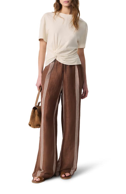 Rag & Bone Mica Draped Tee In Ivory