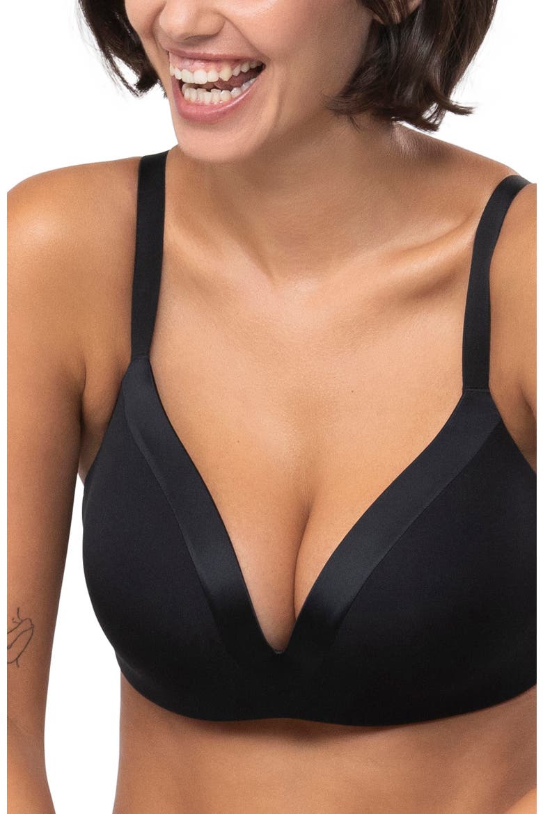 The Satin Grace Bra, Alternate, color, Black