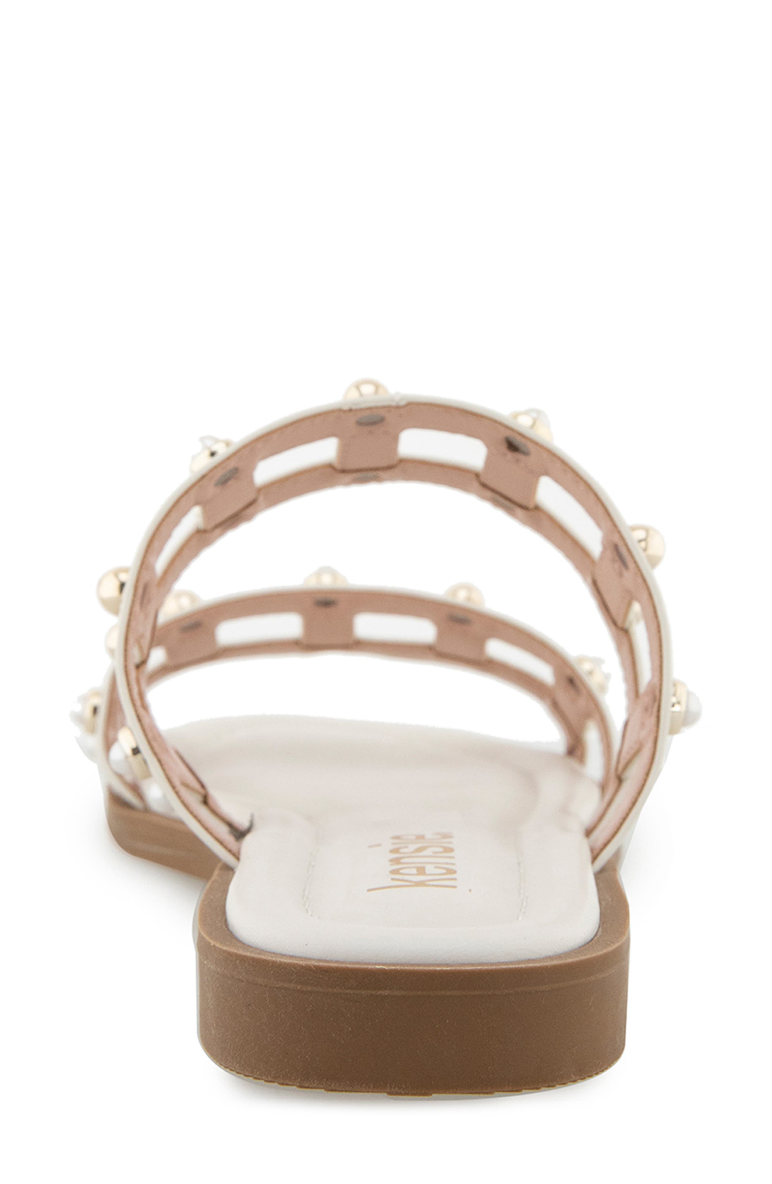 Kensie Malory Slide Sandal, Alternate, color, Off White