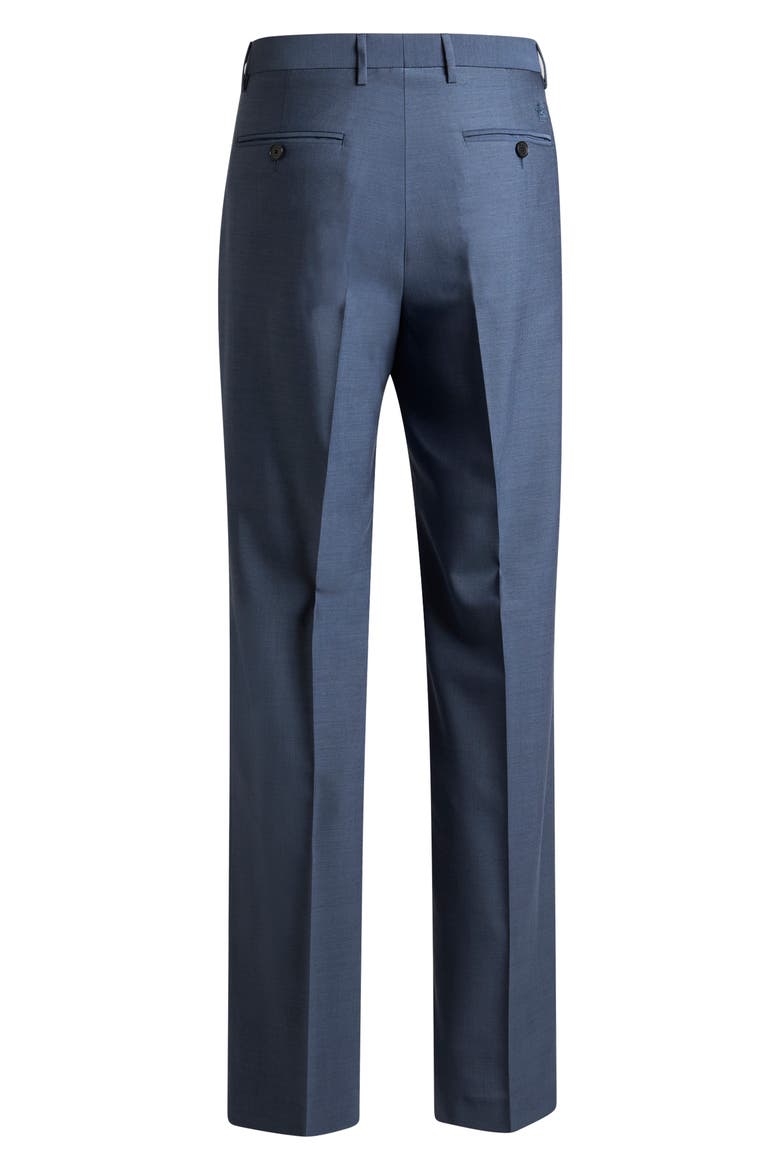 Roma Single Pleat Wool Pants, Alternate, color, INDACO