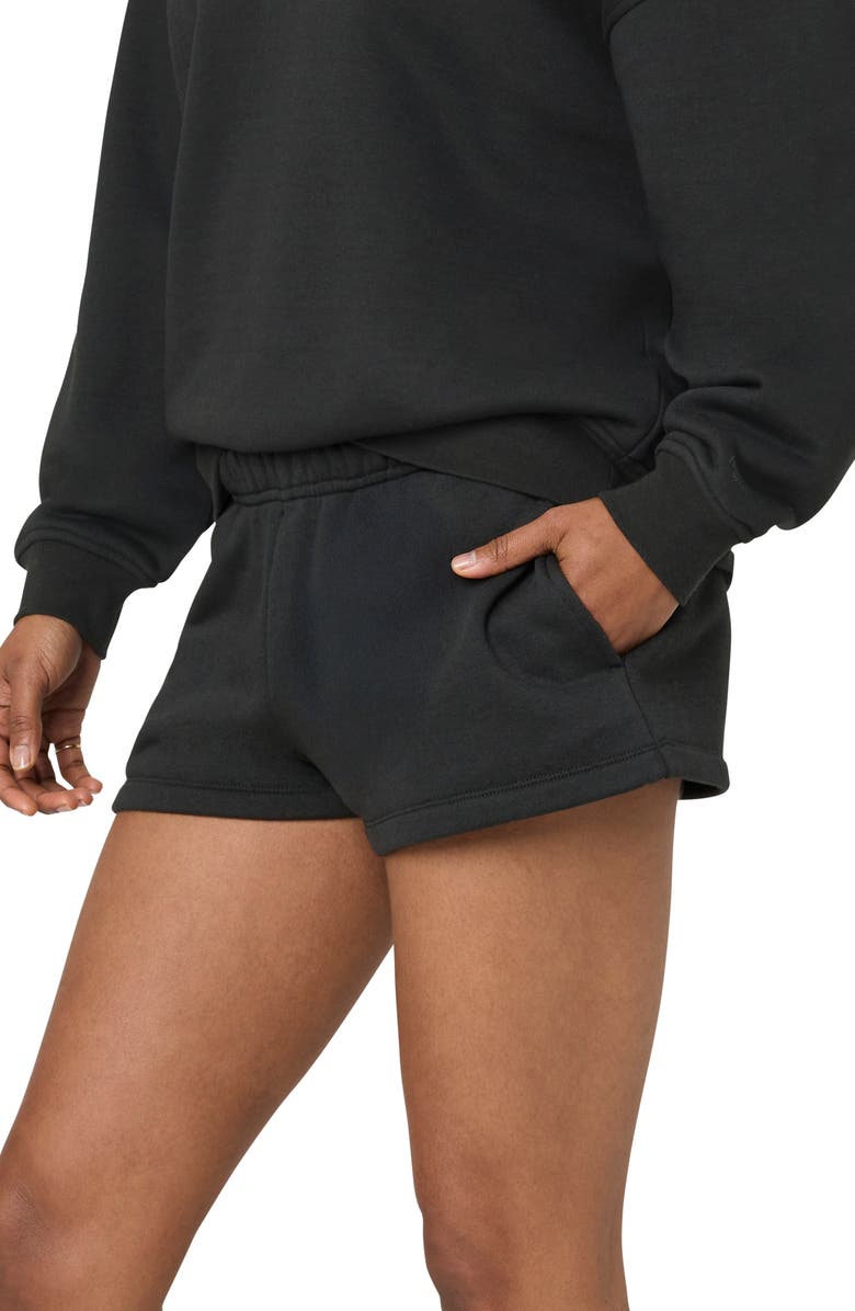 Florence by Mills Cozy Crush Sweat Shorts, Alternate, color, Black