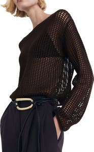 MANGO Open Stitch Cotton Sweater