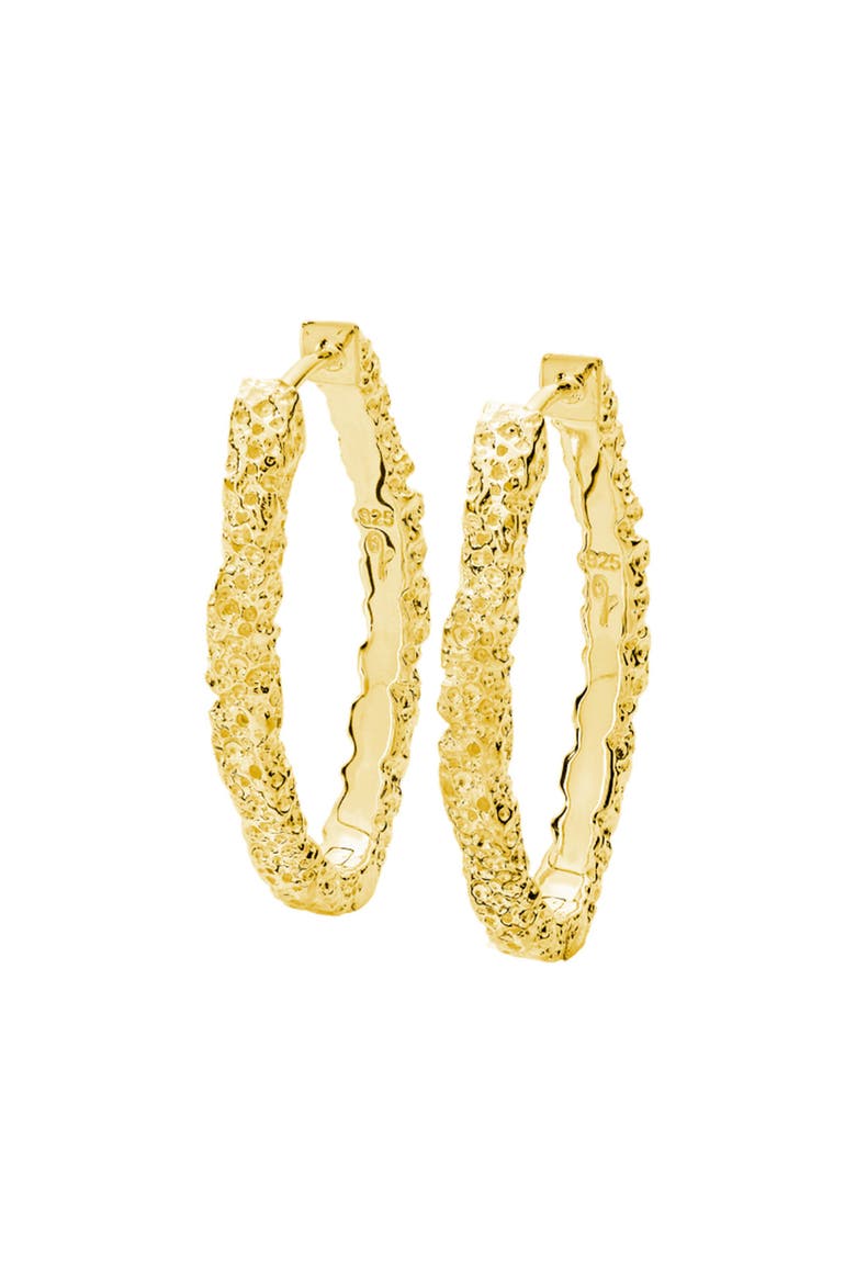 Hula Medium Hoop Earring, Main, color, Gold Vermeil