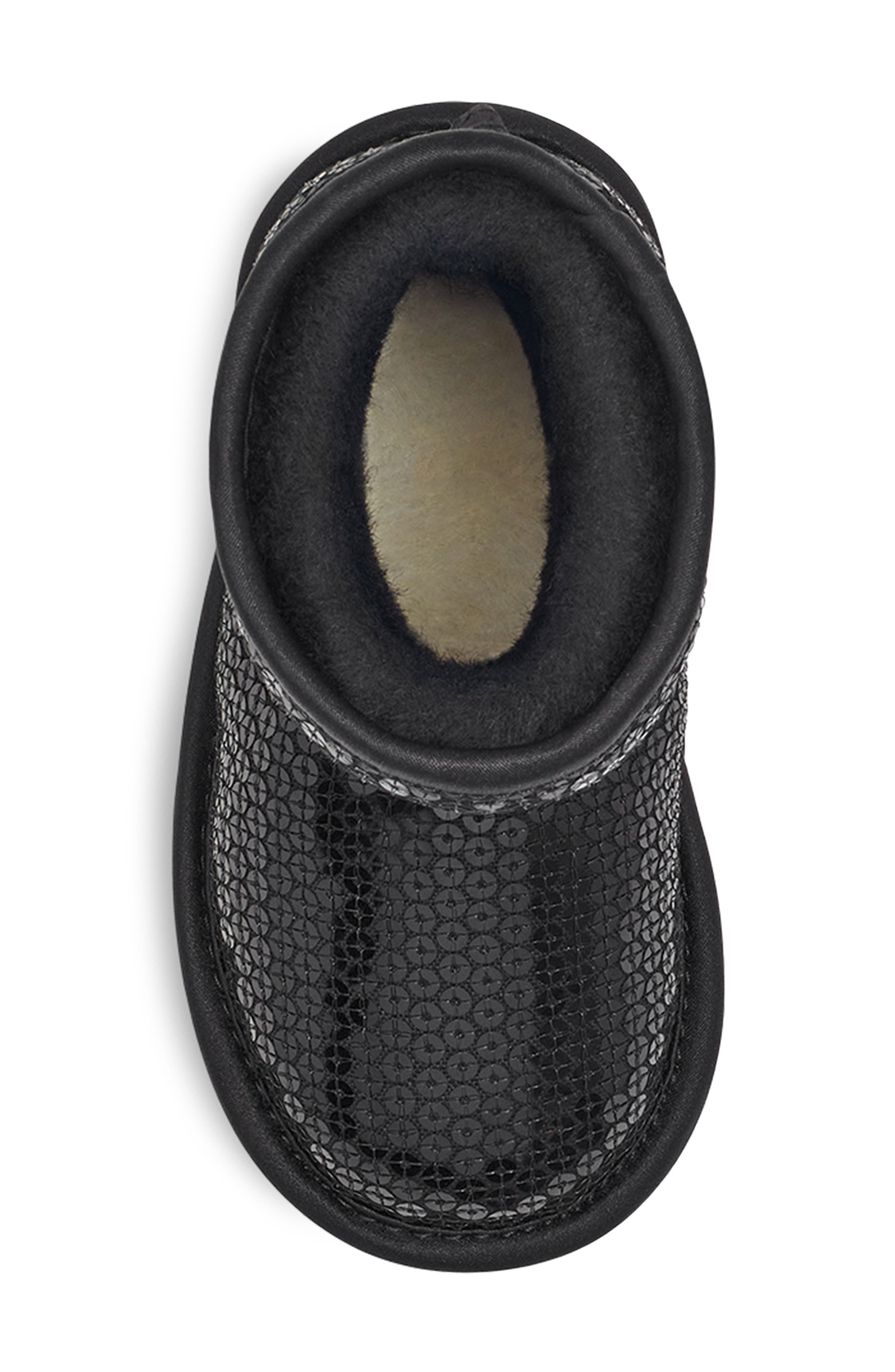 UGG<sup>®</sup> Kids' Chunky Sequin Classic Water Resistant Short Boot, Alternate, color, 