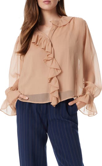 Sam Edelman Jasleen Ruffle Chiffon Shirt | Nordstrom
