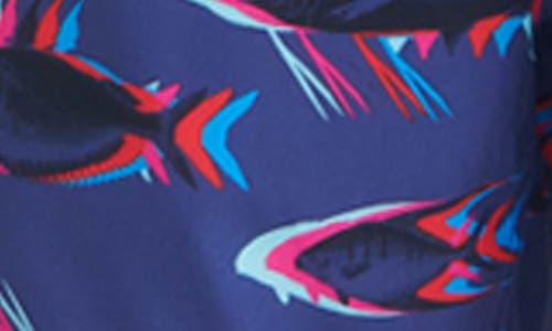 Saxx Betawave 2n1 7-inch Board Shorts In Scaled Up- Deep Cobalt
