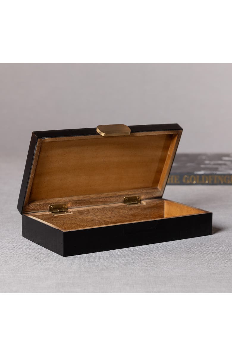 Zodax Marlow Decorative Box, Alternate, color, Black/ Gold