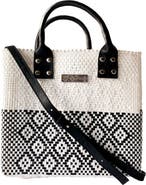 Tin Marin White Large Woven Crossbody Bag