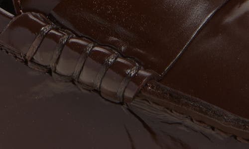 Steve Madden Langsten Platform Penny Loafer In Burgundy