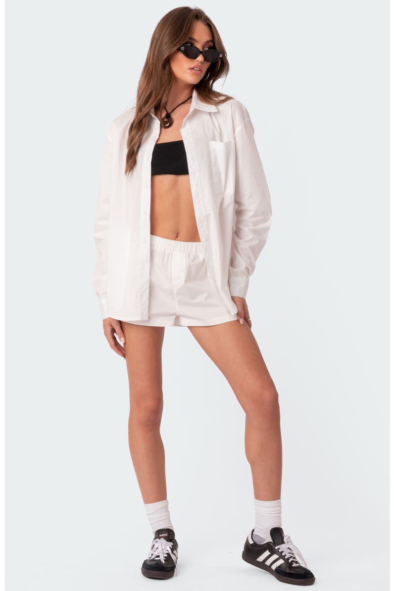 Long Sleeve Button-Up Shirt, Alternate, color, WHITE
