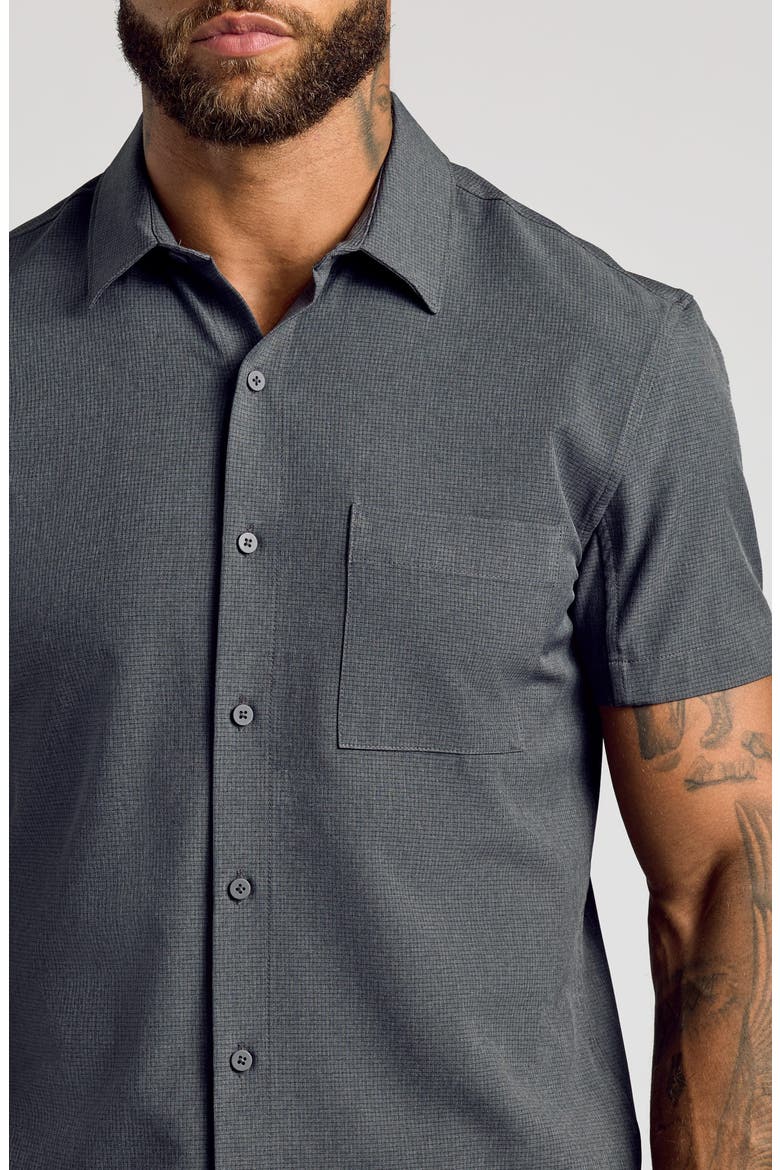 Short Sleeve Ripstop Commuter Shirt, Alternate, color, CHARCOAL GREY