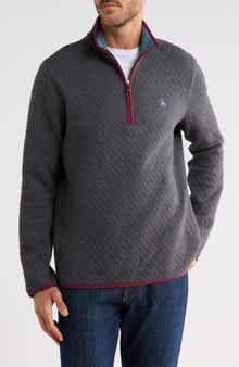 Diamond Quilted Half-Zip Pullover