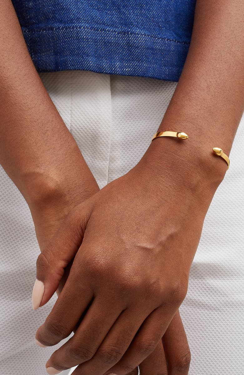Monica Vinader Fiji Bud Cuff, Alternate, color, Gold