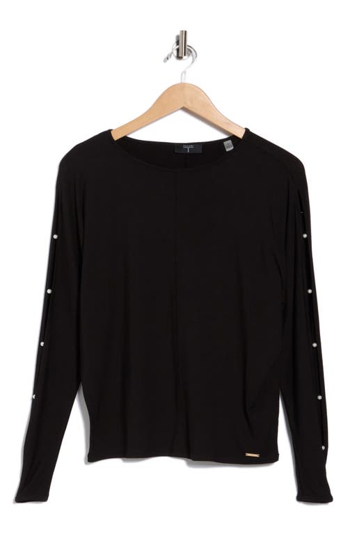 T Tahari Cutout Dolman Sleeve Top In Black