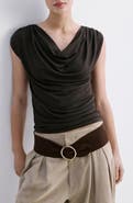 MANGO Camiseta Cowl Neck T-Shirt
