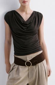 MANGO Camiseta Cowl Neck T-Shirt