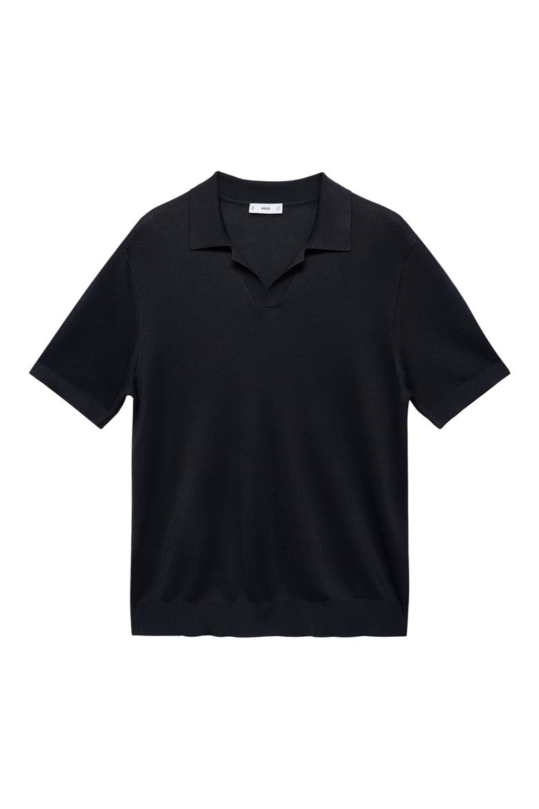 Johnny Collar Ribbed Polo Sweater, Alternate, color, PETROL BLUE