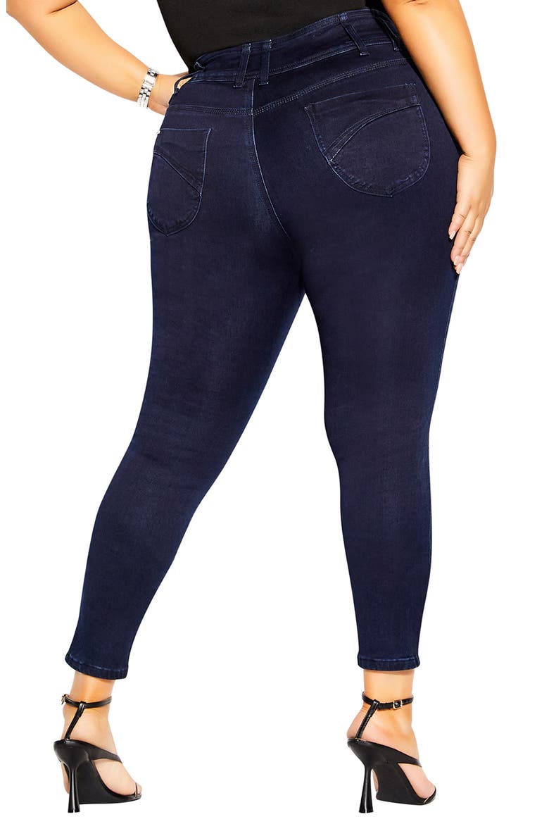 Harley High Waist Skinny Jeans, Alternate, color, DARK DENIM