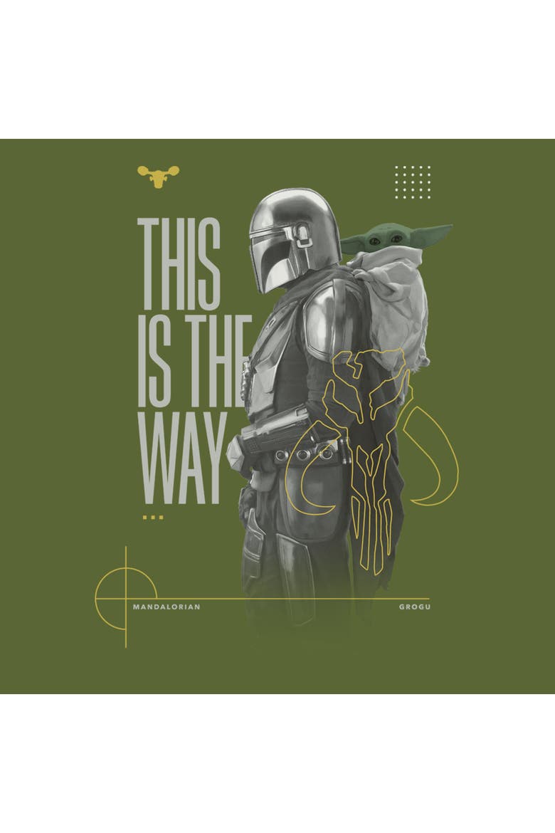 Men's Star Wars The Mandalorian and Grogu This Is The Way Bounty Hunter  Graphic T-Shirt, Alternate, color, Military Green