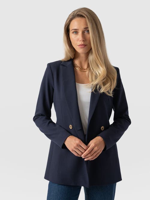 Saint + Sofia Cambridge Blazer In Blue