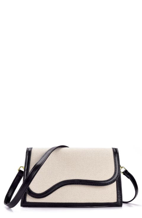 Curved Flap Shoulder Bag