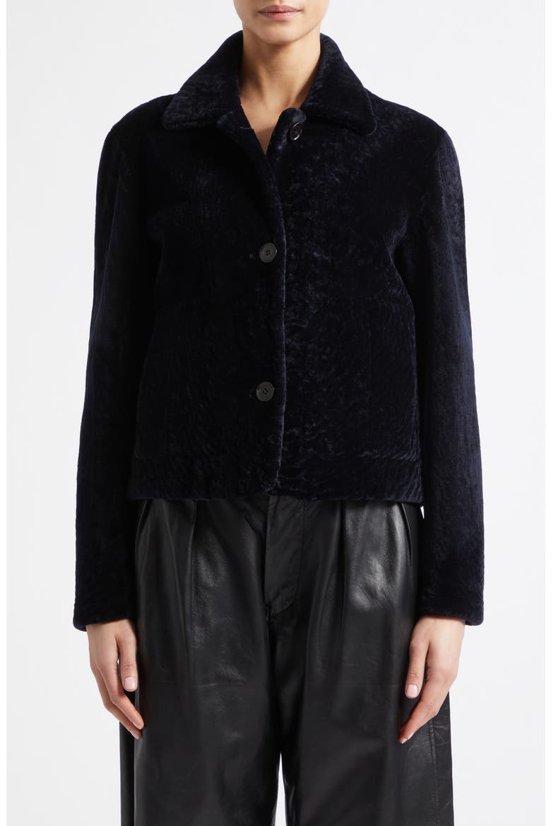 Genuine Emy Merino Shearling Jacket, Main, color, NIGHT