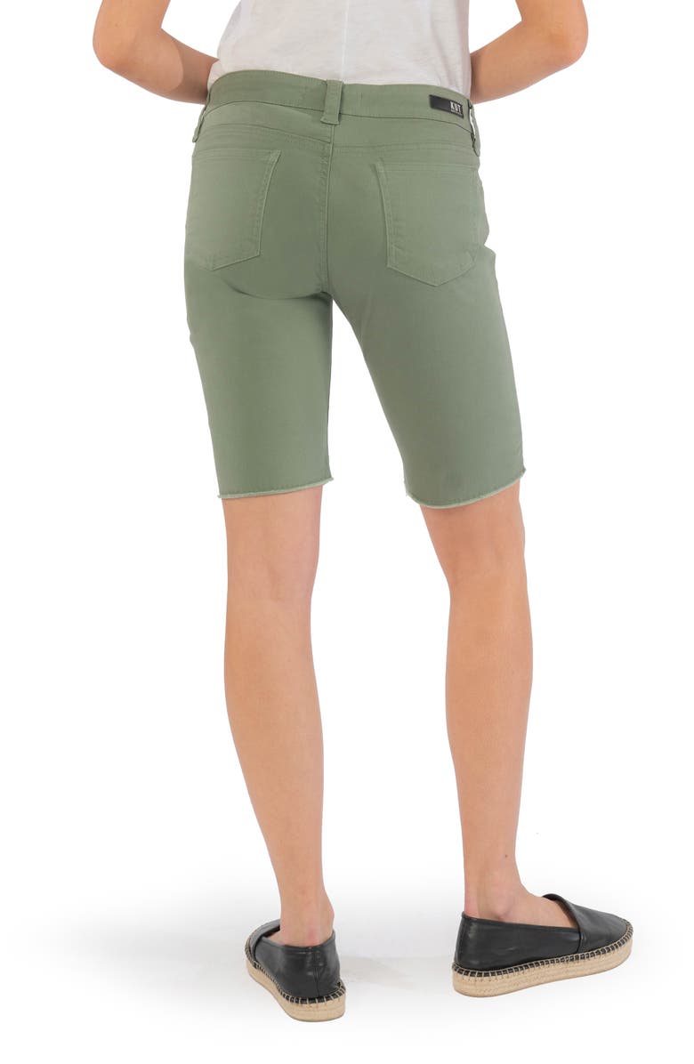 KUT from the Kloth Sophie Raw Hem Denim Bermuda Shorts, Alternate, color,