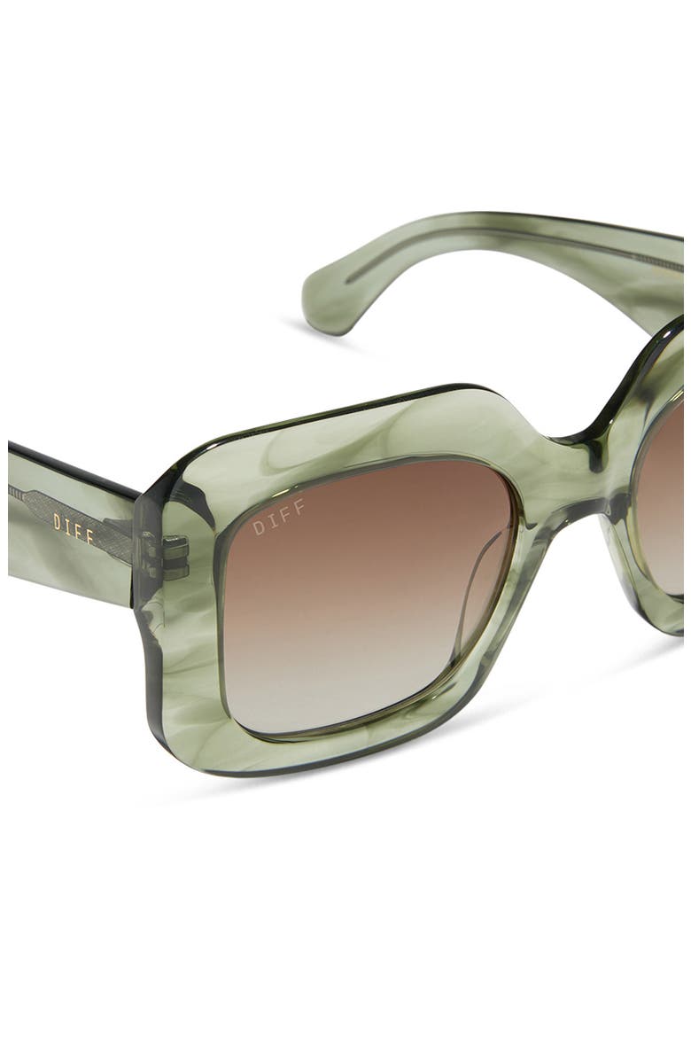Giada 52mm Polarized Square Sunglasses, Alternate, color, COOL MATCHA / BROWN GRADIENT