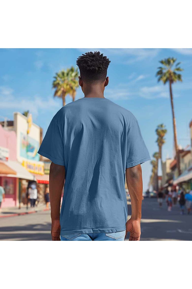 Mens Lil Alien Heavyweight Pigment Dye Tee, Alternate, color, Pebble Blue