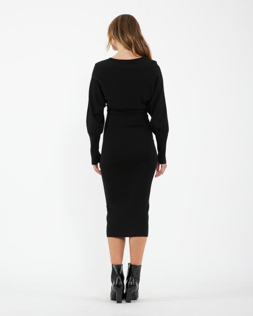Ripe Maternity Stylish Sloane Black Knit Dress For Maternity And Nursing In Black