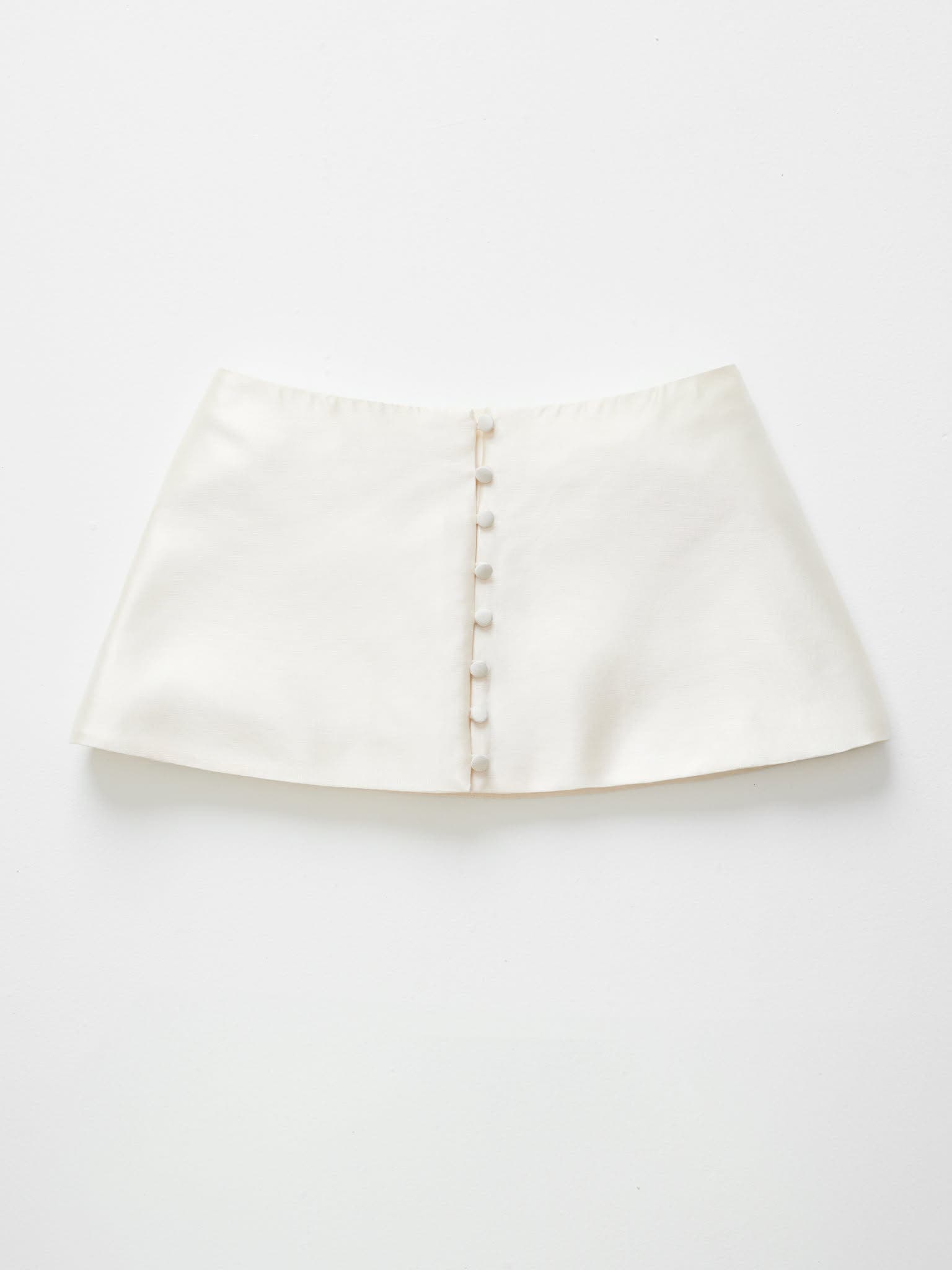 Bridal Silk-wool Mini Skirt - image 2