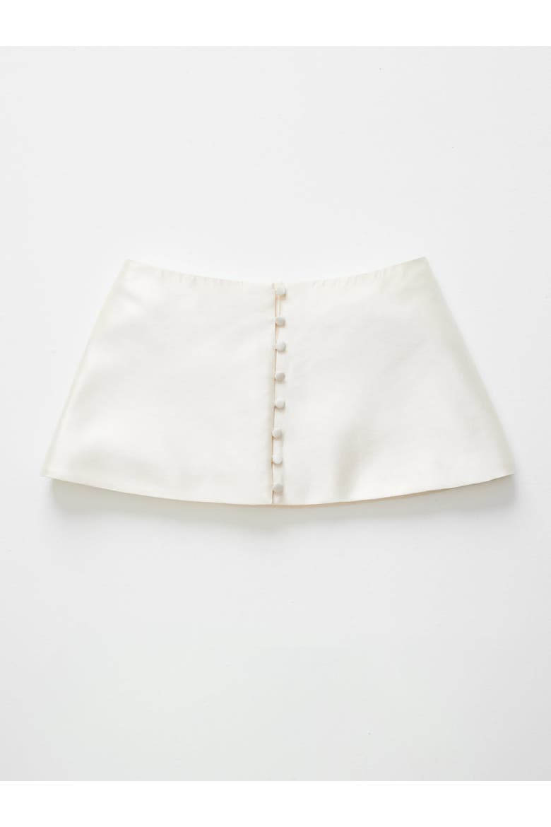 Bridal Silk-wool Mini Skirt, Alternate, color, Starlight White
