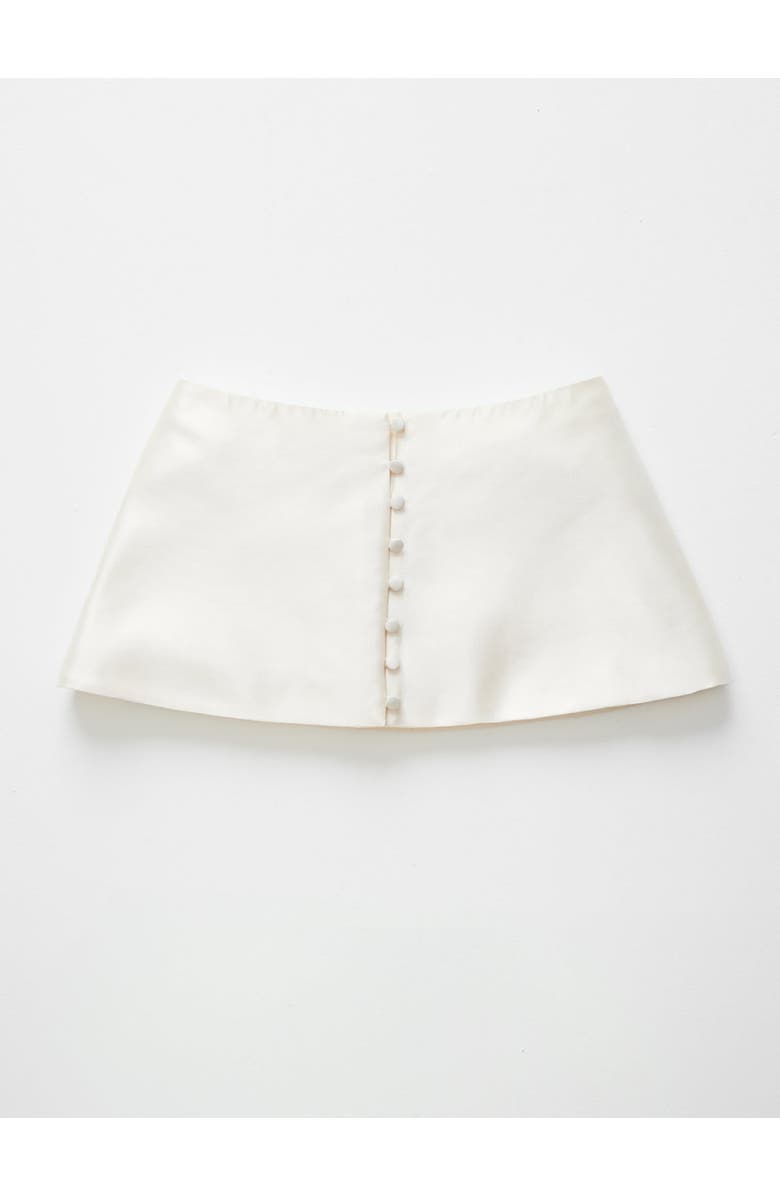 Alas Bridal Silk-wool Mini Skirt, Alternate, color, Starlight White