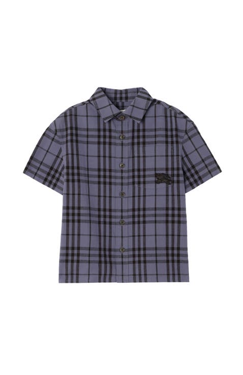 Check Cotton Chambray Shirt
