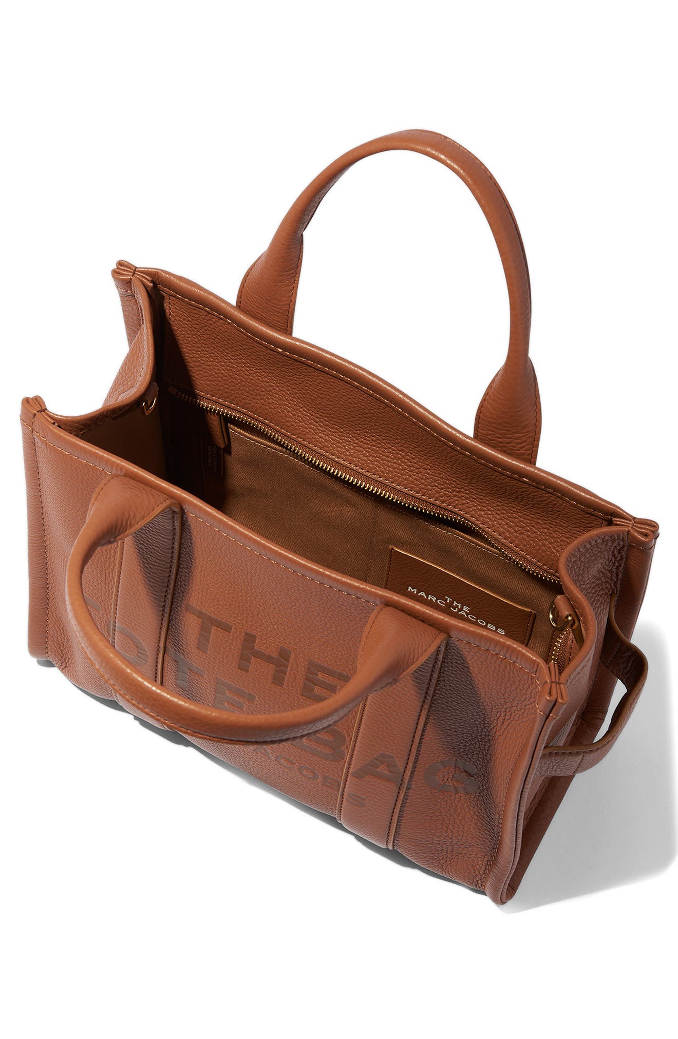 The Leather Medium Tote Bag, Alternate, color, ARGAN OIL