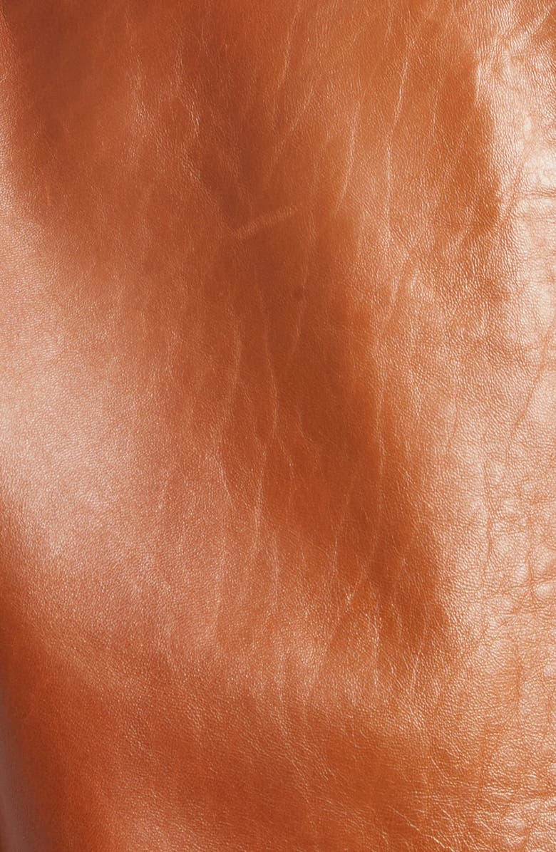 The Row Lysandre Contrast Layers Raw Edge Leather Jacket, Alternate, color, 