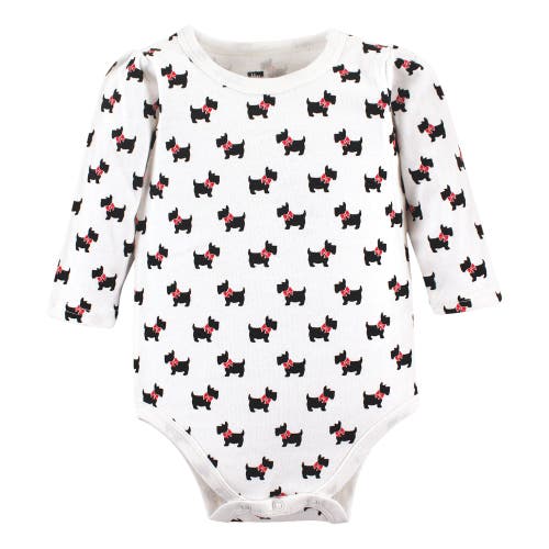 Hudson Baby Infant Breathable Cotton Long-sleeve Bodysuit Bundle 3 Count In Multi