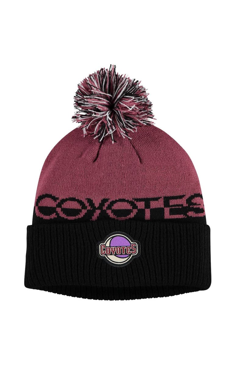 adidas Men's adidas Garnet/Black Arizona Coyotes COLD.RDY Cuffed Knit Hat with Pom, Main, color, Garnet