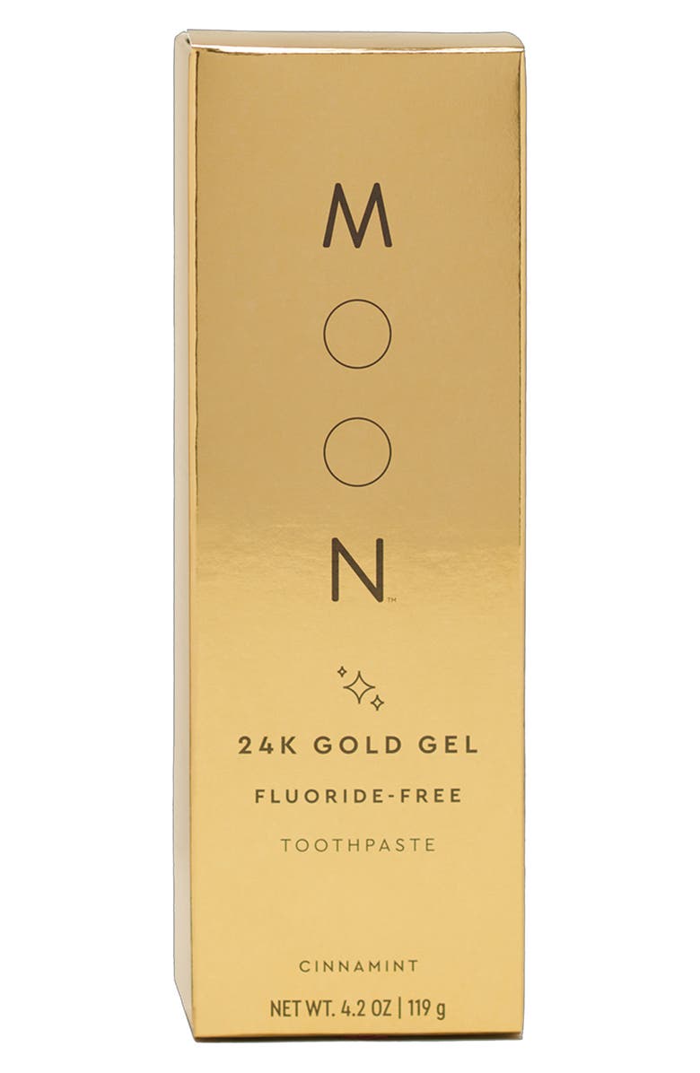 MOON 24K Gold Whitening Toothpaste, Main, color,