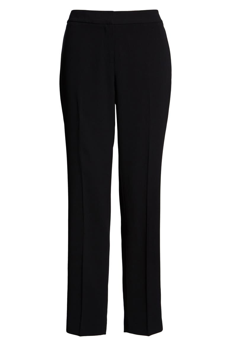 Textured Skinny Ankle Pants, Alternate, color, RICH BLACK