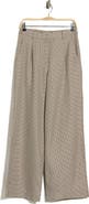 MAX STUDIO Plaid Pleat Front Wide Leg Trousers